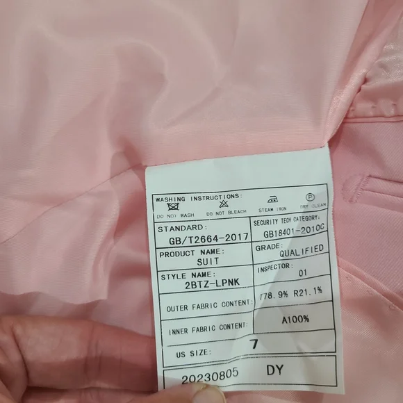 Boys Size 7 Blazer Dress Sport Coat Miami Vice Pink Suit Jacket Shawl Lapels - Picture 5 of 7